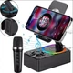 Подставка-держатель с микрофоном и динамиком Microphone Speaker Set с Bluetooth, RGB-подсветкой и креплением для телефона - изображение 5