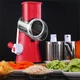 Овощерезка мультислайсер Kitchen Master Tabletop Drum Grater, 3 насадки, красная - изображение 4
