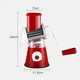 Овощерезка мультислайсер Kitchen Master Tabletop Drum Grater, 3 насадки, красная - изображение 7