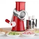 Овощерезка мультислайсер Kitchen Master Tabletop Drum Grater, 3 насадки, красная - изображение 8