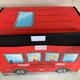 Складаний кошик для іграшок Шкільний автобус, 37x25x25см, Червоний (Контейнер для речей) - зображення 7
