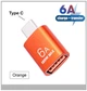 Адаптер OTG, 6 А, Type C на USB, 120 Вт (помаранчевий) - зображення 1