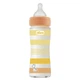 Бутылочка стекло Chicco Well-Being Colors, 240мл, соска силикон, 0м+ (Цвет Оранжевый) - изображение 1