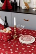 Новогодняя скатерть на стол ПРОВАНС Колокольчики, 136х136см 036856 - изображение 6