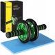 Ролик (гімнастичне колесо) для преса 4FIZJO Ab Wheel Black/Green (P-5907222931523) - зображення 1