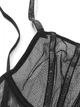 Комплект белья Victoria's Secret (2126685912) (лиф+трусики стринги) со стразами Sheer Shine 70B/XS черный - изображение 8