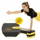 Степ-платформа 3-ступінчаста 4FIZJO 69 х 28 х 10-15-20 см Black/Yellow (P-5907739311436) - зображення 5