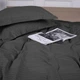 Простынь на резинке MirSon евро 200x220+25 см 30-0012 Dark Gray Satin Stripe (2200005252321) - изображение 6