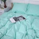 Простынь на резинке MirSon двуспальная 150x190+25 см 30-0013 Azure Satin Stripe (2200005252680) - изображение 3