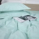 Простынь на резинке MirSon двуспальная 150x190+25 см 30-0013 Azure Satin Stripe (2200005252680) - изображение 6