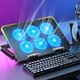 Подставка охлаждающая для ноутбука до 15.6" IceCoorel A9R Laptop Stand Blue RGB LED со сменой наклона черная - изображение 2