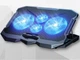 Подставка охлаждающая для ноутбука до 17" IceCoorel K22 Laptop Stand Blue LED со сменой наклона черная - изображение 2