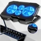 Подставка охлаждающая для ноутбука до 17" IceCoorel K22 Laptop Stand Blue LED со сменой наклона черная - изображение 4