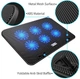 Подставка охлаждающая для ноутбука до 15.6" IceCoorel A9 Laptop Stand Blue LED со сменой наклона черная - изображение 4