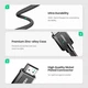 Кабель 8K HDMI 2.1 UGREEN HD135 Dolby Vision, eARC, VRR, QMS, QFT, 3D visual effect, HDR 8K 60Гц, 4K@120 Гц 48Gbps Zinc Alloy Shell Braided 1.5m Gray (70320) - зображення 10