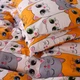 Комплект постельного белья в кроватку детский MirSon 110 x 140 см 17-0636 Кот Батон Оранжевый Бязь (2200009376900) - изображение 5