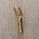 Штекер коннектор акустический разъем типа лопатка Alitek Spade Plug Gold (4.5 мм) (48843ref) - изображение 1