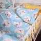 Комплект постельного белья MirSon Kids Time 110x140 см 20-0044 Cats and bunnies Бязь (2200009640995) - изображение 2