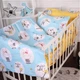 Комплект постельного белья MirSon Полуторный 143x210 см Kids Time 20-0044 Cats and bunnies Бязь (2200009641008) - изображение 1