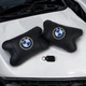 Авто подушки 2 шт — набор BMW из натуральной кожи, на подголовник в машину, Автомобильная подушка БМВ - изображение 2