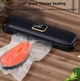 Вакууматор побутовий для продуктів Vacuum Sealer AL 8003 домашній кухонний вакуумний пакувальник для м'яса, упаковки їжі + 10 вакуумних пакетів - зображення 4