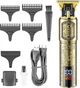 Аккумуляторный триммер для бороды, усов и окантовки VGR V-073 с LED-дисплеем и 4 насадками Золотой - изображение 2