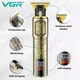 Аккумуляторный триммер для бороды, усов и окантовки VGR V-073 с LED-дисплеем и 4 насадками Золотой - изображение 7