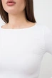 Топ укороченный с длинным рукавом Giulia CROP TOP L/XL White-bianco, Кроп топ с длинным рукавом - изображение 3
