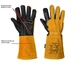 Перчатки сварщика MIG/TIG - Curved, WELDPROTOP, (0700005040) с подкладкой из флиса, усиленные, размер11, сшитые кевлар, 35см. - изображение 3