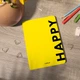 Блокнот ORNER Happy А5 144 аркуші у клітинку Жовтий - зображення 1