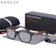 Брендовые солнцезащитные очки Wayfarer с поляризованными линзами BC8700 BARCUR DESIGN Серебро - изображение 1