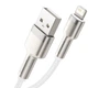 Кабель Baseus Cafule Metal USB - Lightning 2.4A/1m (CALJK-A02) White - изображение 3