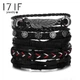Мужской многослойный кожаный браслет 20.5*6.8 см 17IF H1-18-27 Fashion Jewelry - изображение 2