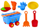Набір для піску LEAN Toys Блакитний 8 елементів 20155 (5905991023401) - зображення 1