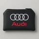 Ключница с логотипом AUDI на молнии из экокожи размером 14х10 см с красной надписью - изображение 1