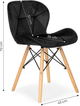 Zestaw krzeseł do kuchni i salonu ModernHome by Multistore KJC208 4 szt Black (5905817000692) - obraz 8