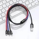 Дата кабель Baseus Three Primary Colors 3-in-1 (0.3m) (CAMLT-ASY) Черный - изображение 5