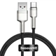 Дата кабель Baseus Cafule Metal USB to Type-C 66W (1m) (CAKF00010) Black - изображение 1