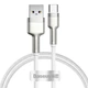 Дата кабель Baseus Cafule Metal USB to Type-C 66W (1m) (CAKF00010) White - изображение 1