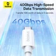 Дата кабель Baseus Superior Series 2 USB4 Full-Function Type-C to Type-C 240W (1m) (P10365200211) Moon White - зображення 4