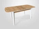 Стол обеденный раскладной Fusion furniture Честер белый/дуб аппалачи (10000177) - изображение 2