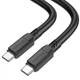 Дата кабель Borofone BX81 Type-C to Type-C 60W (1m) Чорний - зображення 2