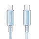 Дата кабель USAMS US-SJ660 Type-C to Type-C PD100W Cloud Series (1.2m) Blue - зображення 1