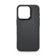 Карбоновый чехол для Apple iPhone 16 Pro, LikeCarbon2 MagCase, Черный, тонкий защитный чехол-панель из поликарбоната с магнитами N52, MagSafe, противоударный, совместим с беспроводной зарядкой, приподнятые края для защиты камеры - изображение 1