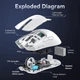 Мышь Attack Shark X11 на сенсоре PAW3311 22000DPI + ARGB док станция - изображение 6