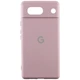 Чехол панель силиконовый Premium Silicone Case Full Camera with logo для Google Pixel 9a Розовый / Pink Sand - изображение 1