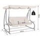 Качеля садова Bonro Garden BW-002 бежева 3 місна (42400949) - изображение 8