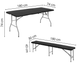 Zestaw cateringowy Springos Stół + ławki 180 x 74 x 74 cm GF0098 Czarny (5907719476117) - obraz 14