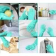 Силиконовые перчатки Magic Silicone Gloves для уборки, бирюзовые - изображение 2
