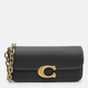 Сумка багет женская из натуральной кожи маленькая Coach Luxe Calf Idol Bag 23 BG-COA-22 Черная (193971591780) - изображение 1
